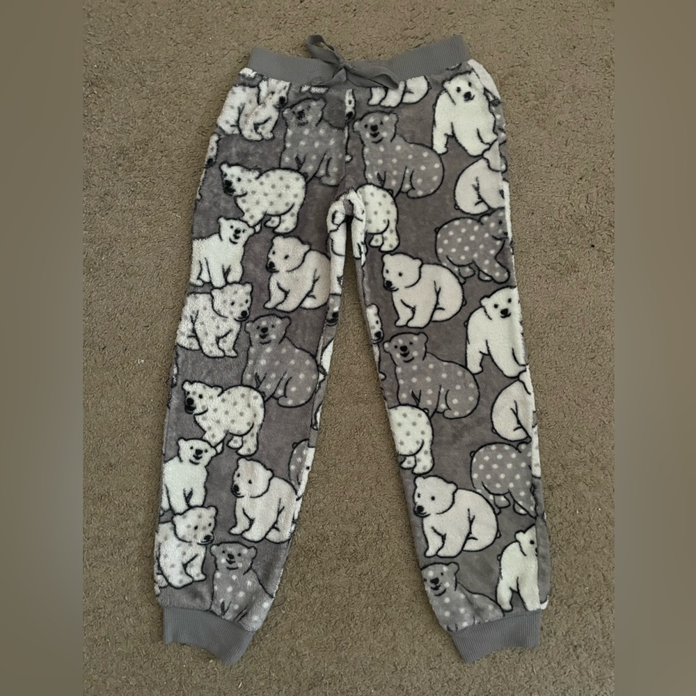Justice Polar Bears Cozy Pajama Sleepwear Jogger Pants